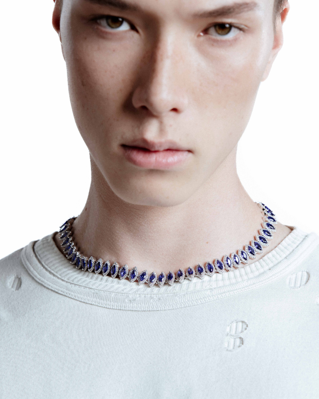 DARKAI Tennis Marquise Burma Necklace Main Picture