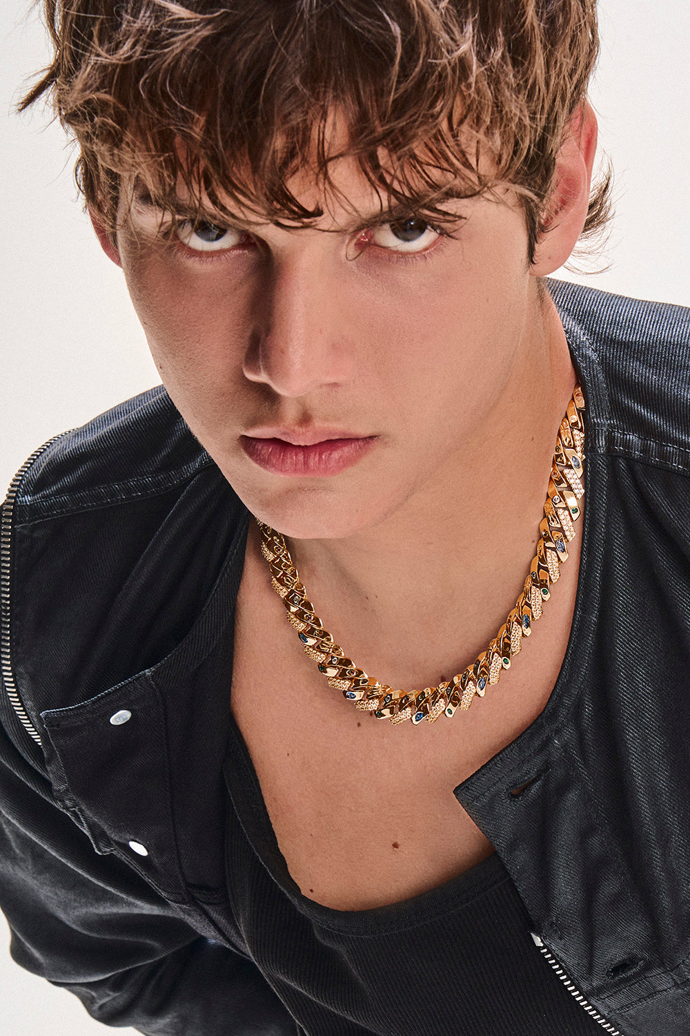 DARKAI Exo Gold Prong Pave Necklace