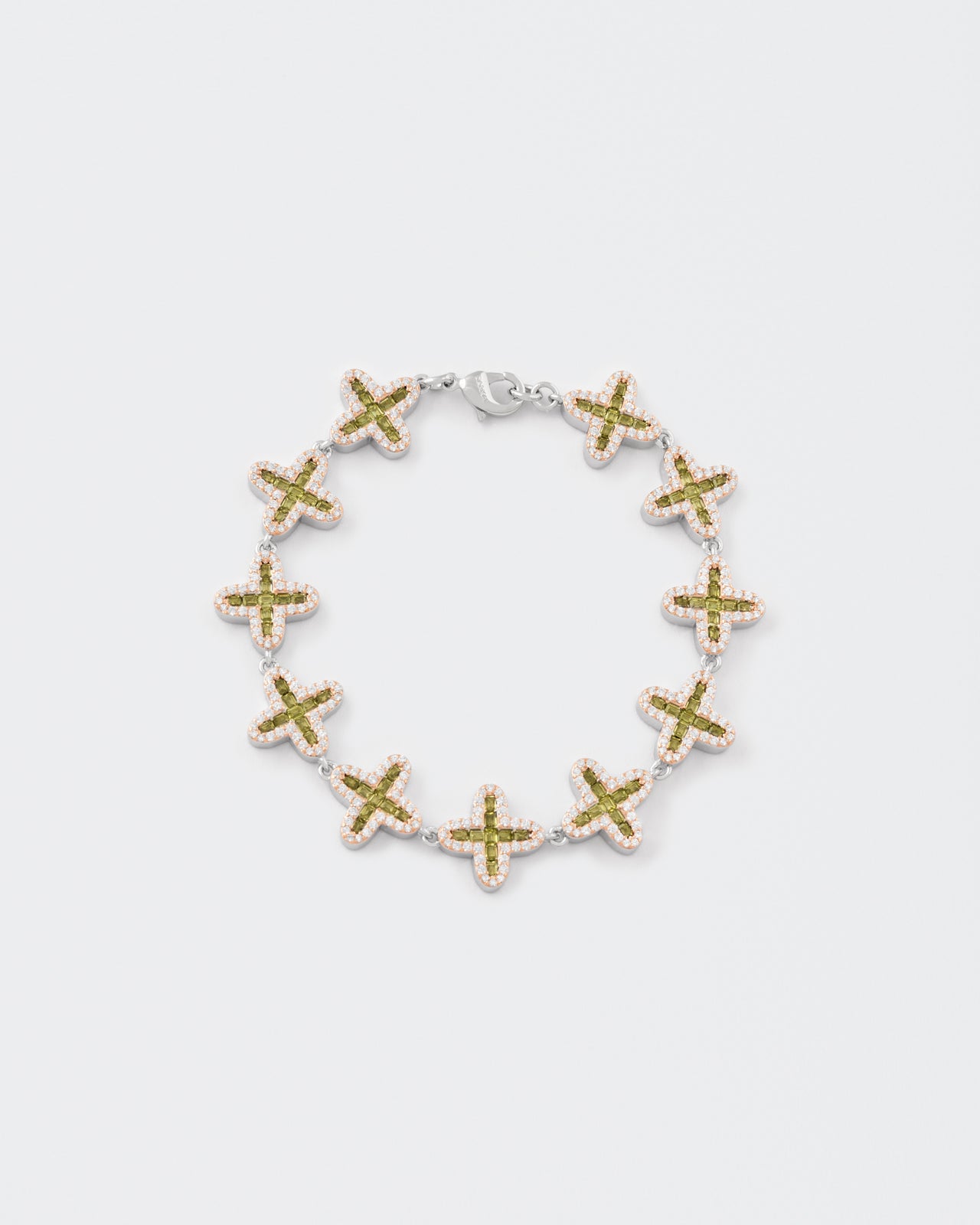DARKAI Clover Baguette Peridot Bracelet Main Picture