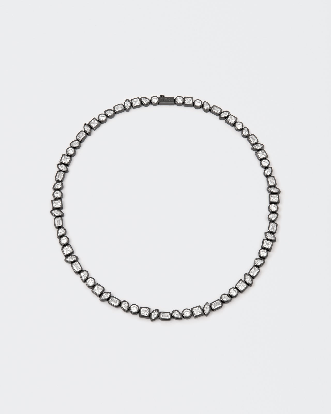 DARKAI Mixed Bezels Black Necklace