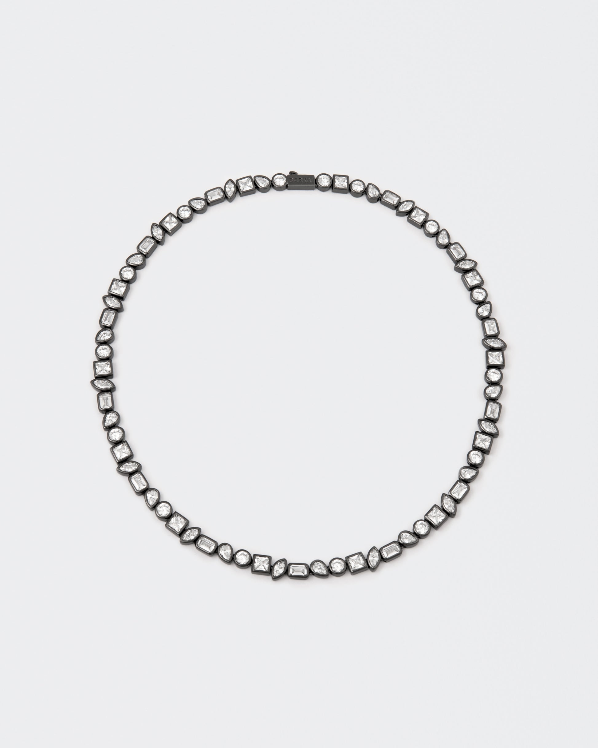 DARKAI Mixed Bezels Black Necklace