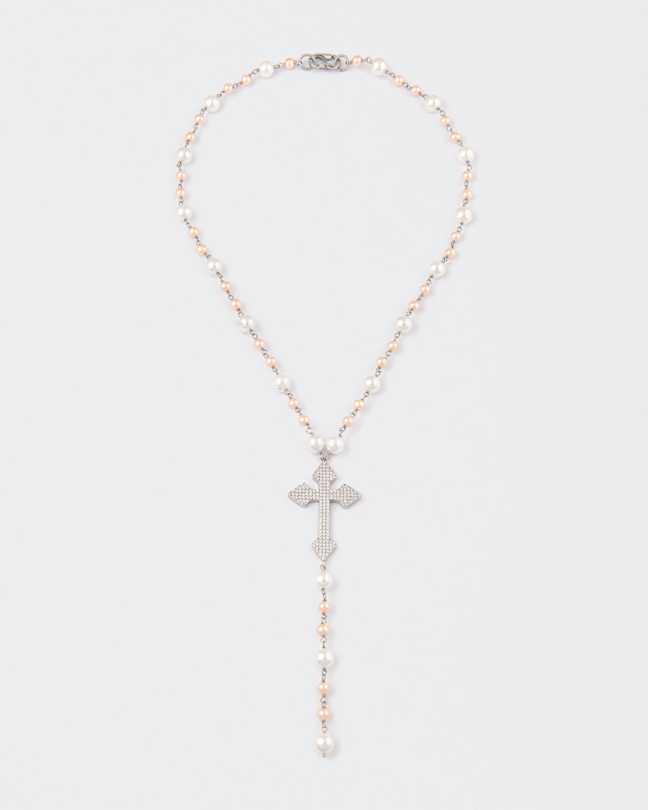 DARKAI Pearls and Cross Rosary Necklace main picture
