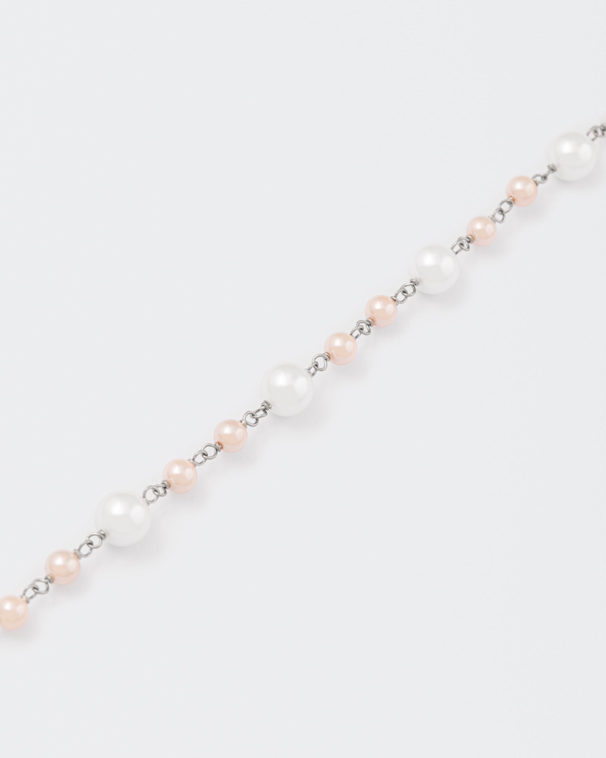 DARKAI Pearls and Cross Rosary Necklace detail