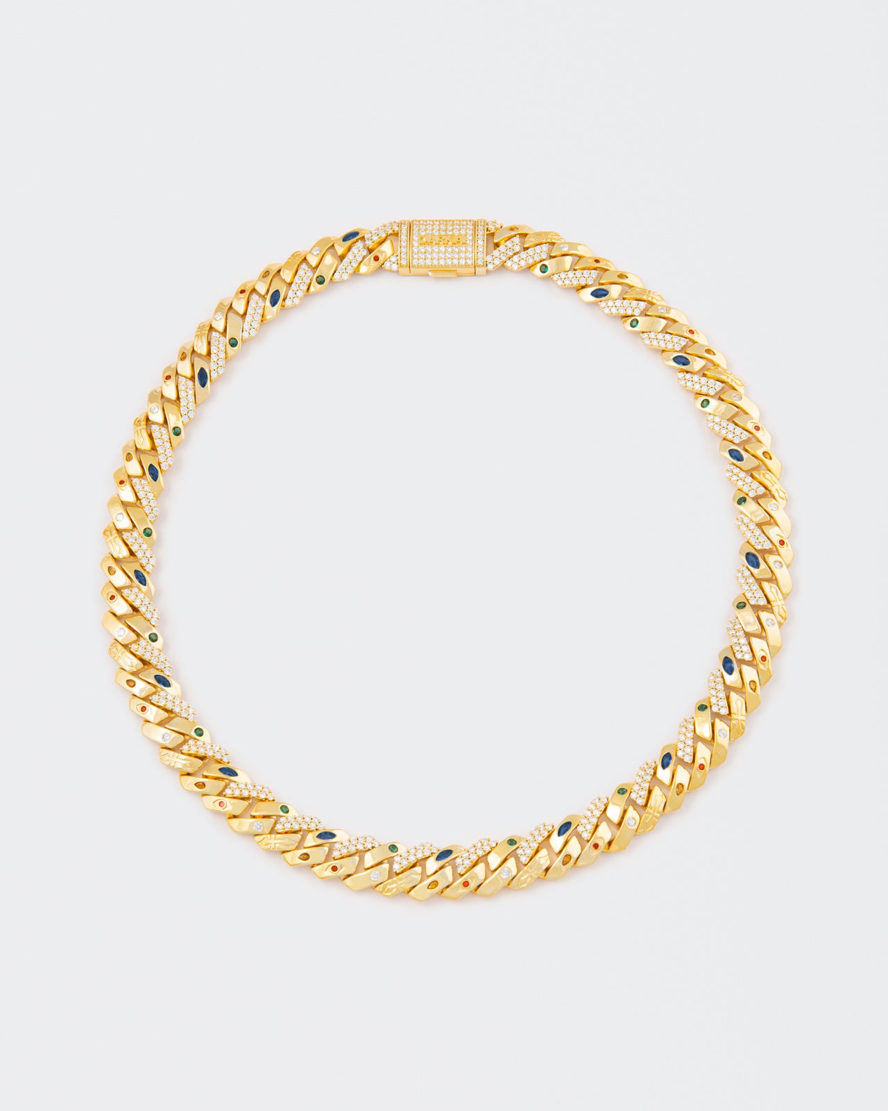 DARKAI Exo Gold Prong Pave Necklace