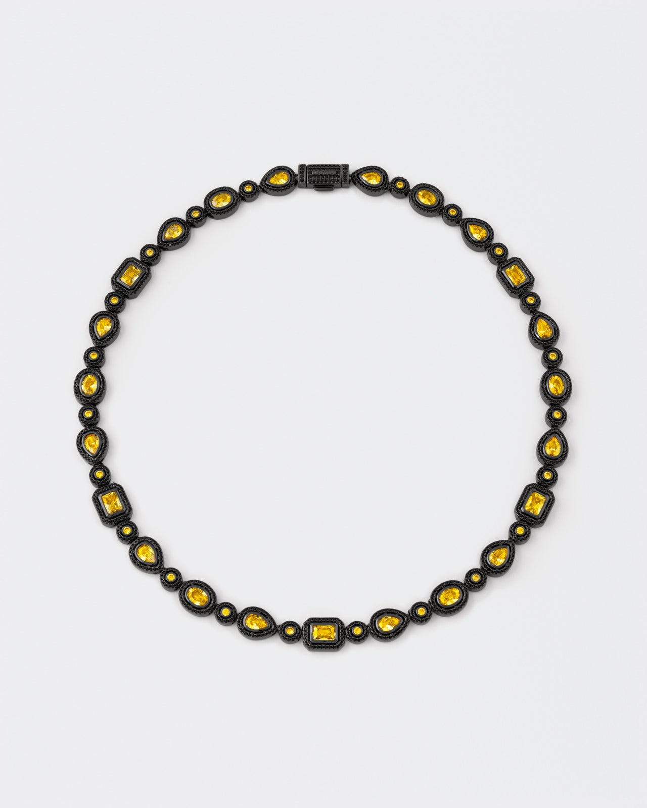 DARKAI Mixed Bezels Pavé Black Necklace Main Picture