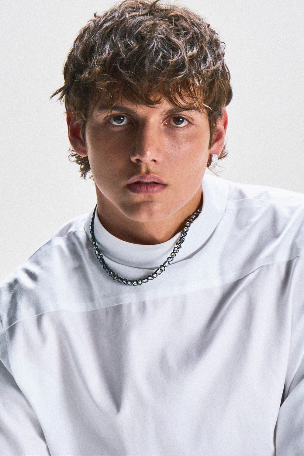 DARKAI Mixed Bezels Black Necklace