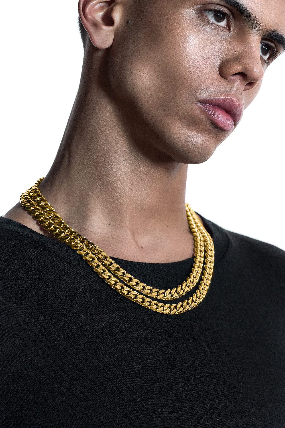 DARKAI Gold Cuban Edge Necklace Main Picture