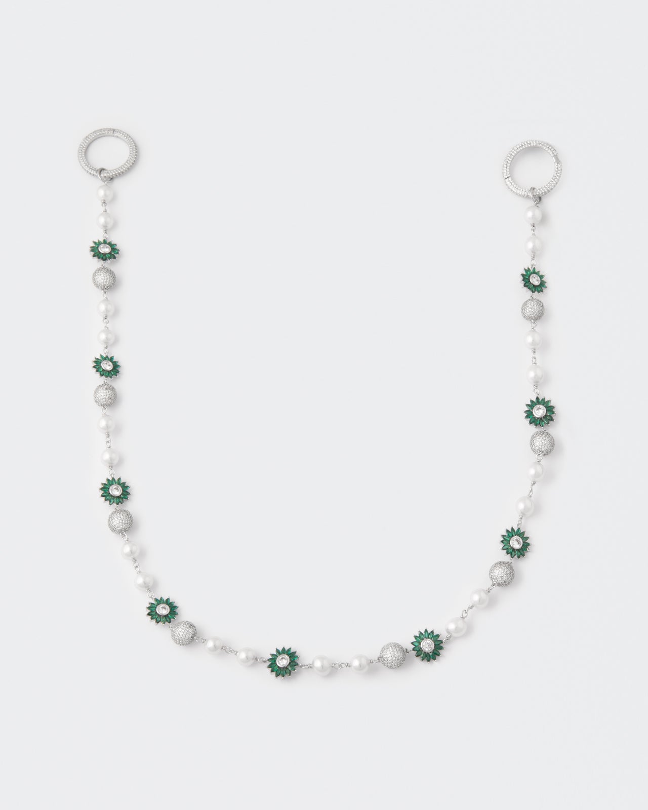 DARKAI Flowers & Pearl Wallet Chain