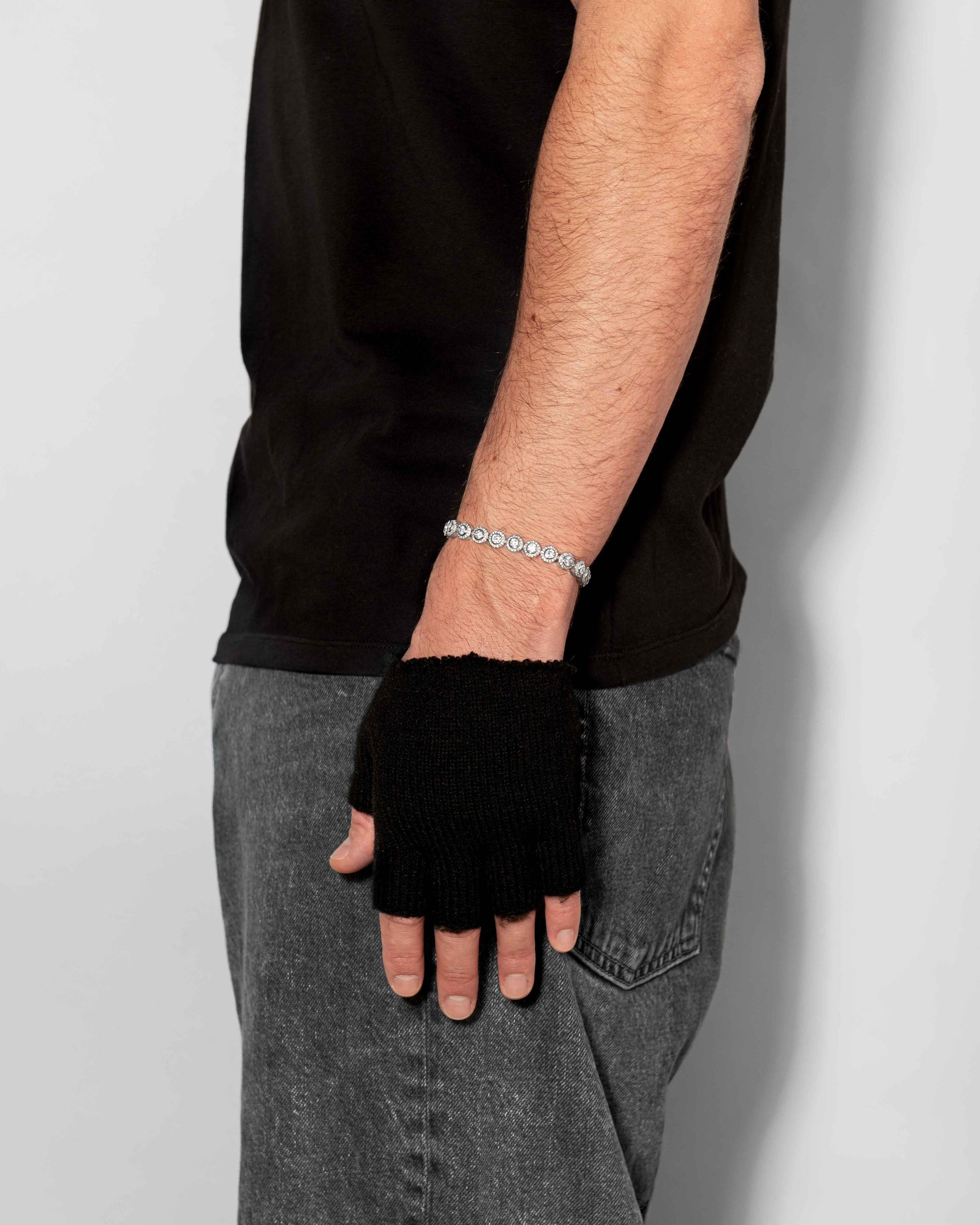 DARKAI tennis round bracelet on model