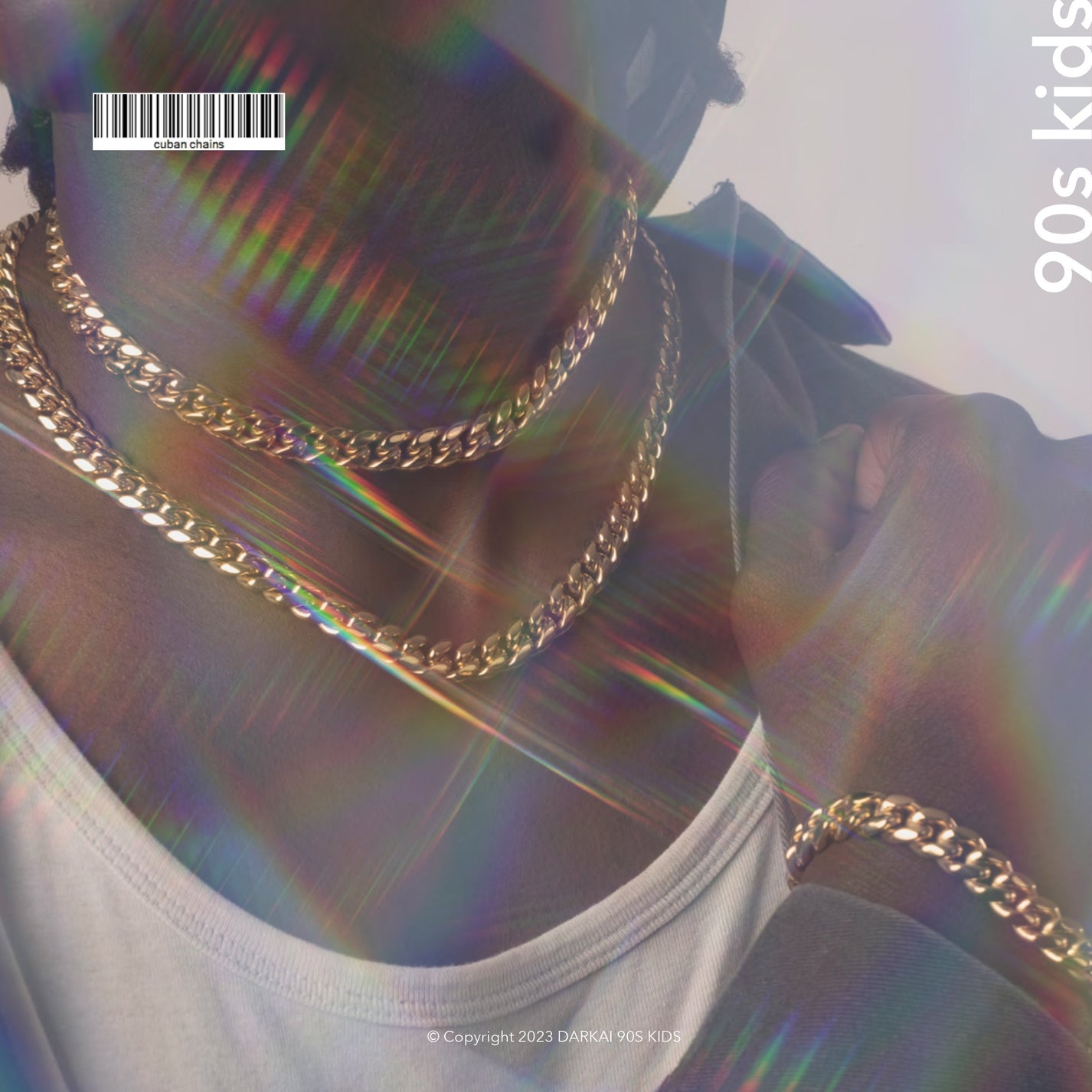 DARKAI 90s Kids Lookbook FW23 Man gold cuban chains