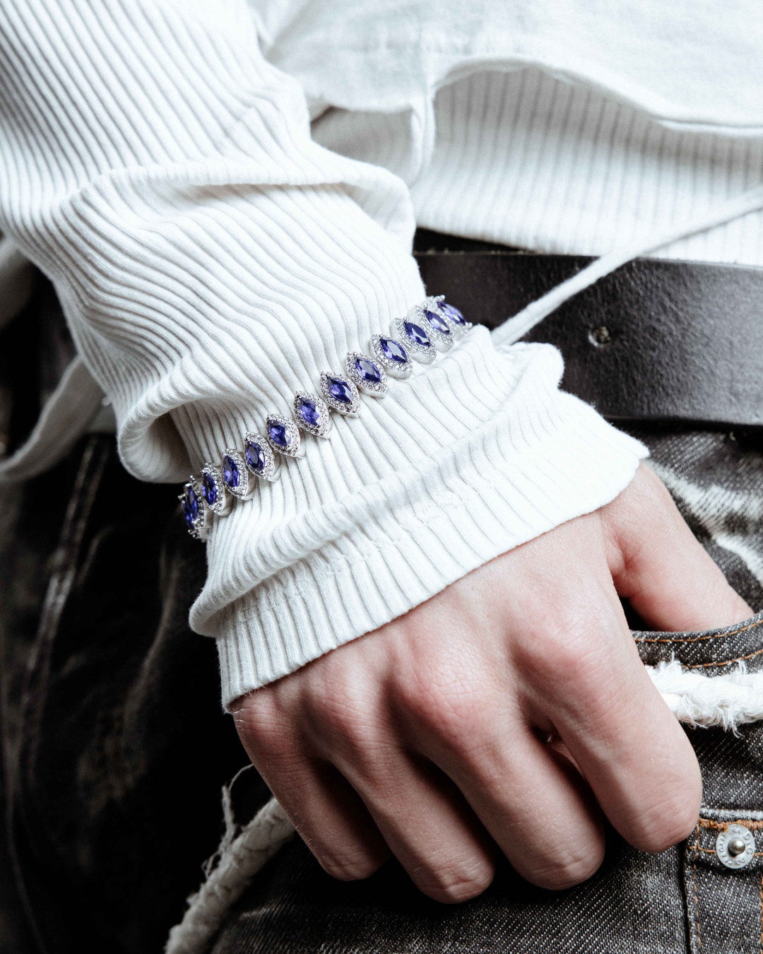 DARKAI Tennis Marquise Burma Bracelet Main Picture
