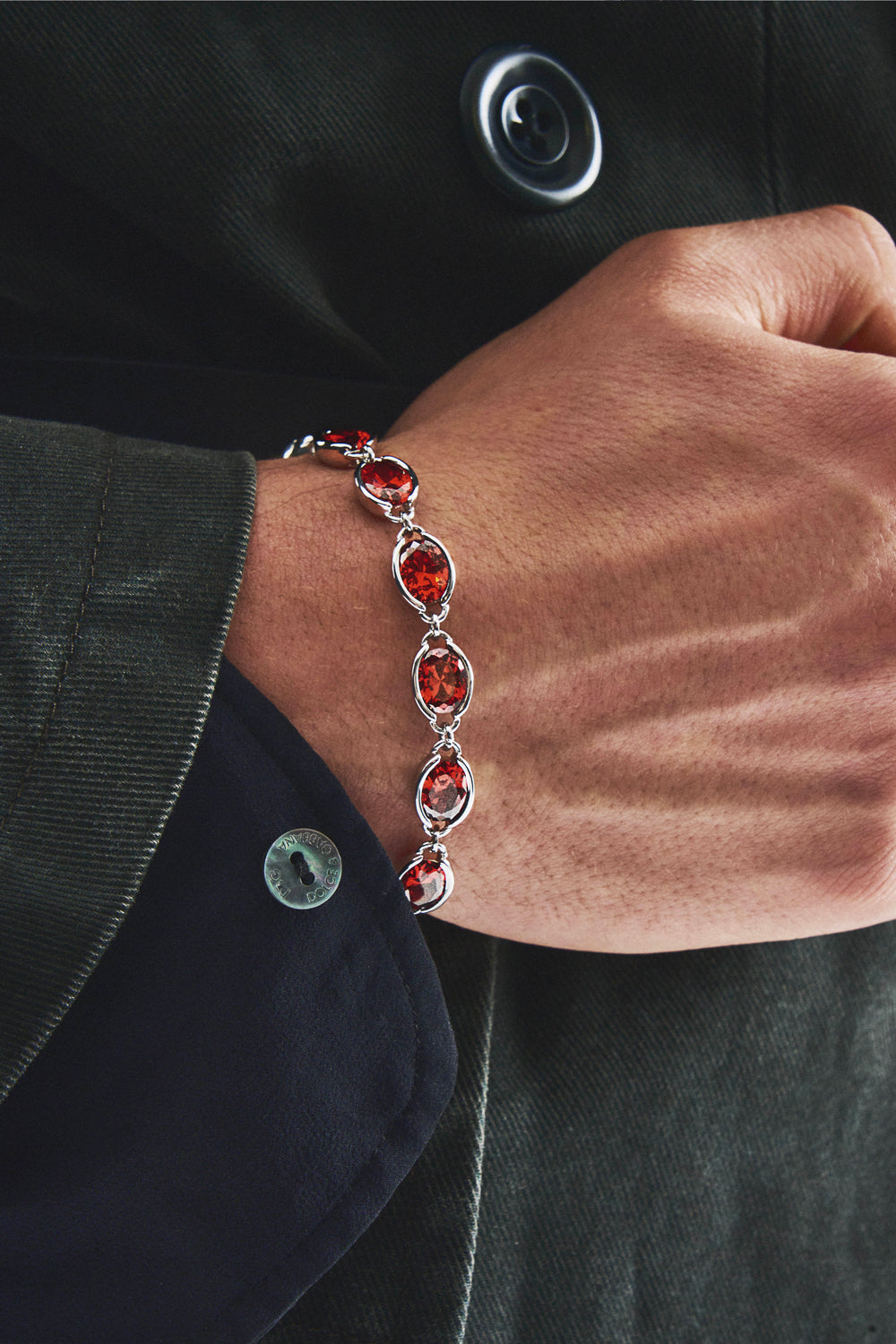 DARKAI Anchor Red Bracelet on Male Model