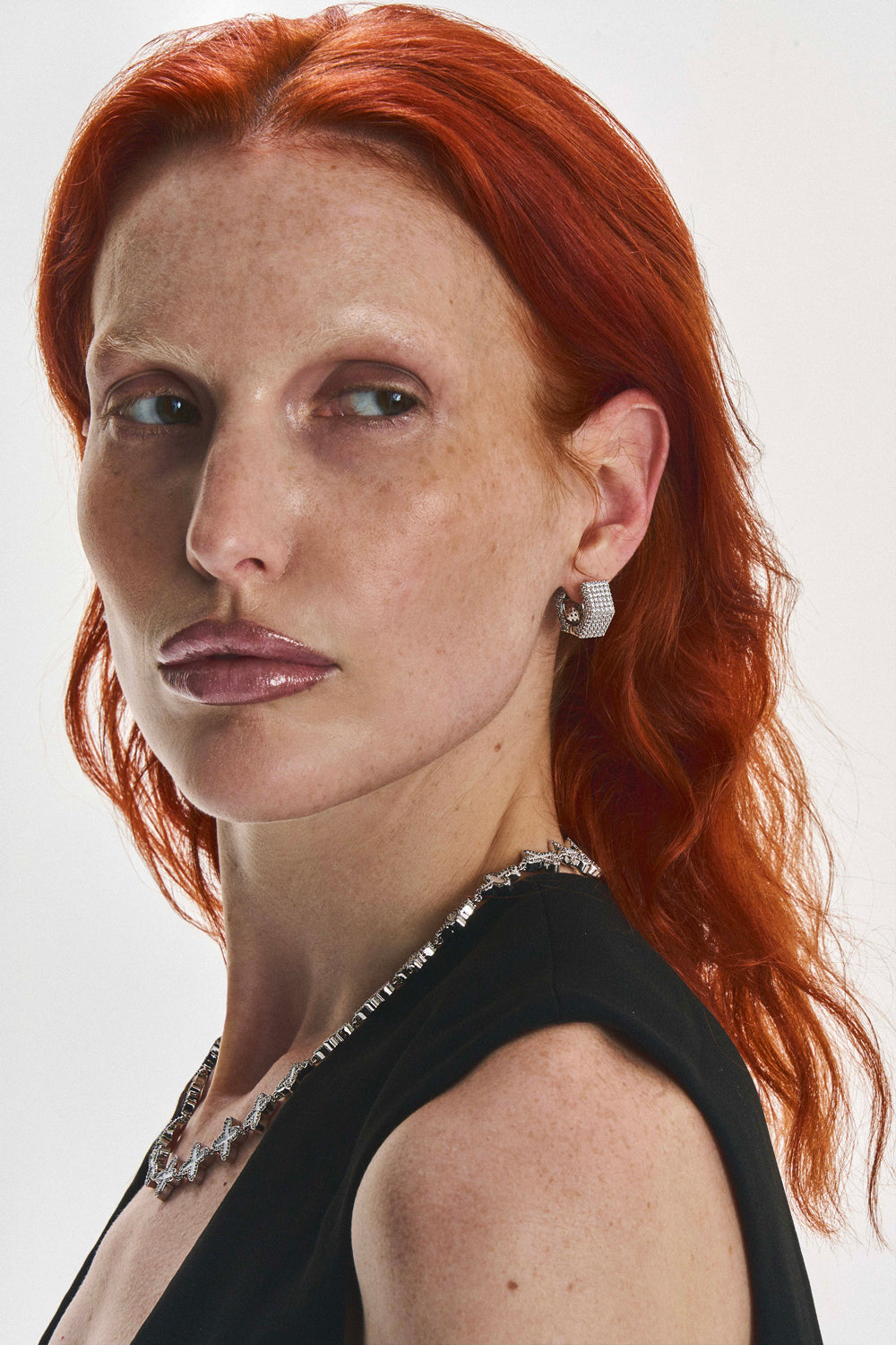 DARKAI Bolt Earrings on Female Model