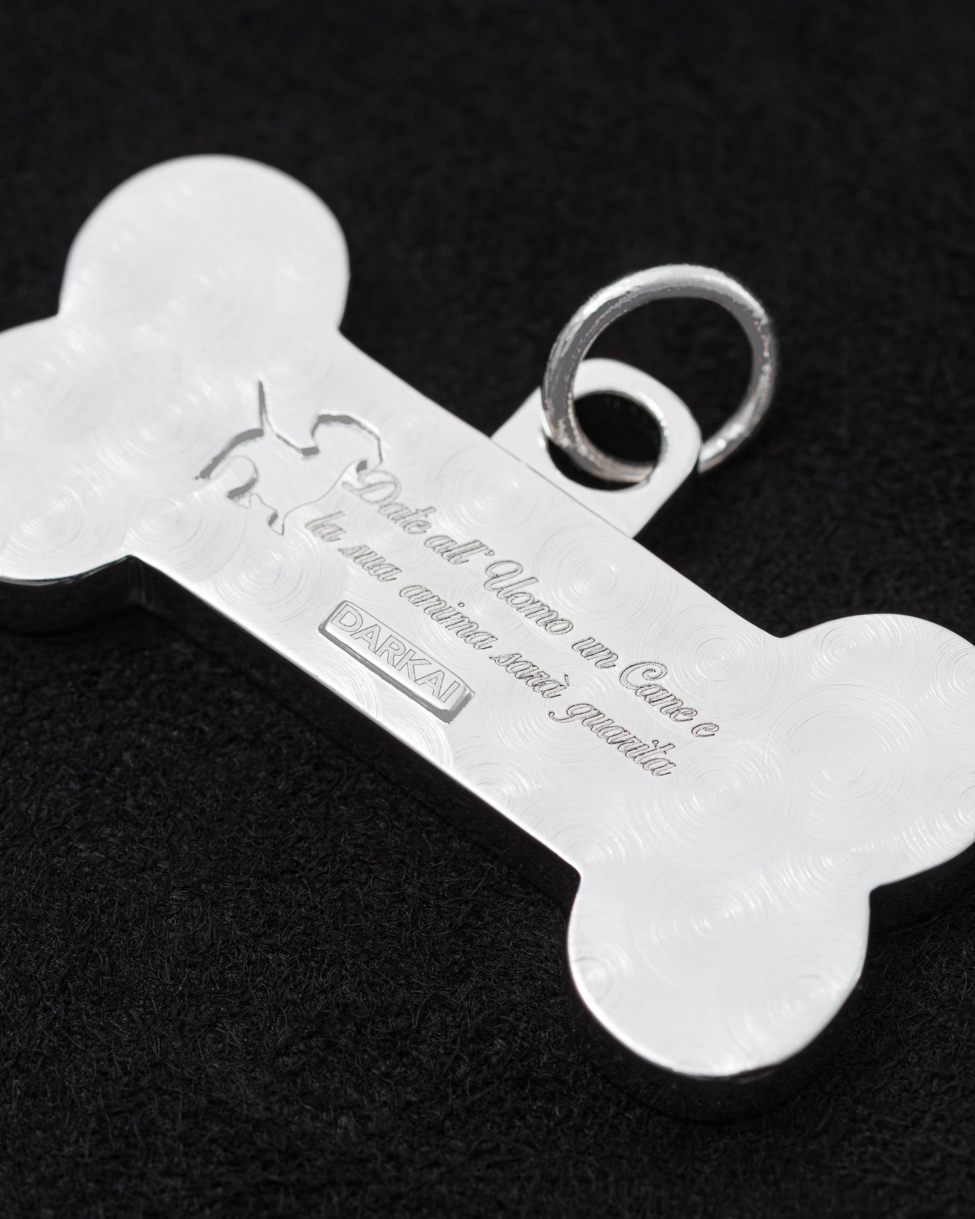 DARKAI puppy custom tag back side