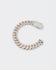 Pulsera Pavé de Garra Blanca y Rosa de 14 mm