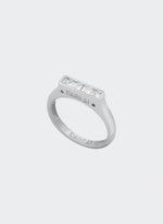 white ring with 18k gold plated with stones for man end woman