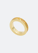 yellow gold ring with yellow stones for man and women