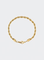 gold rope bracelet with 18k gold plated
