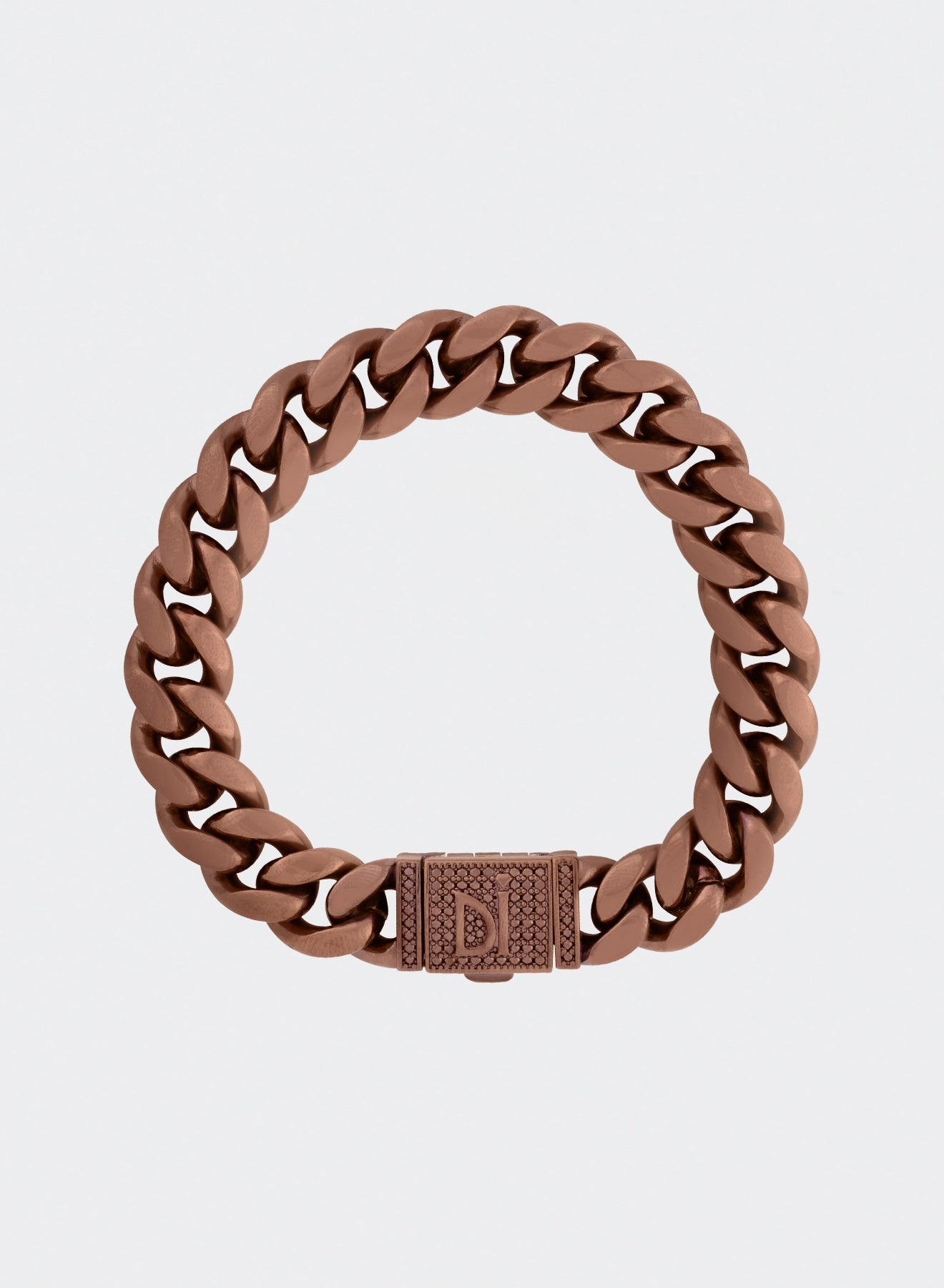 brown 12mm cuban bracelet for man and woman 