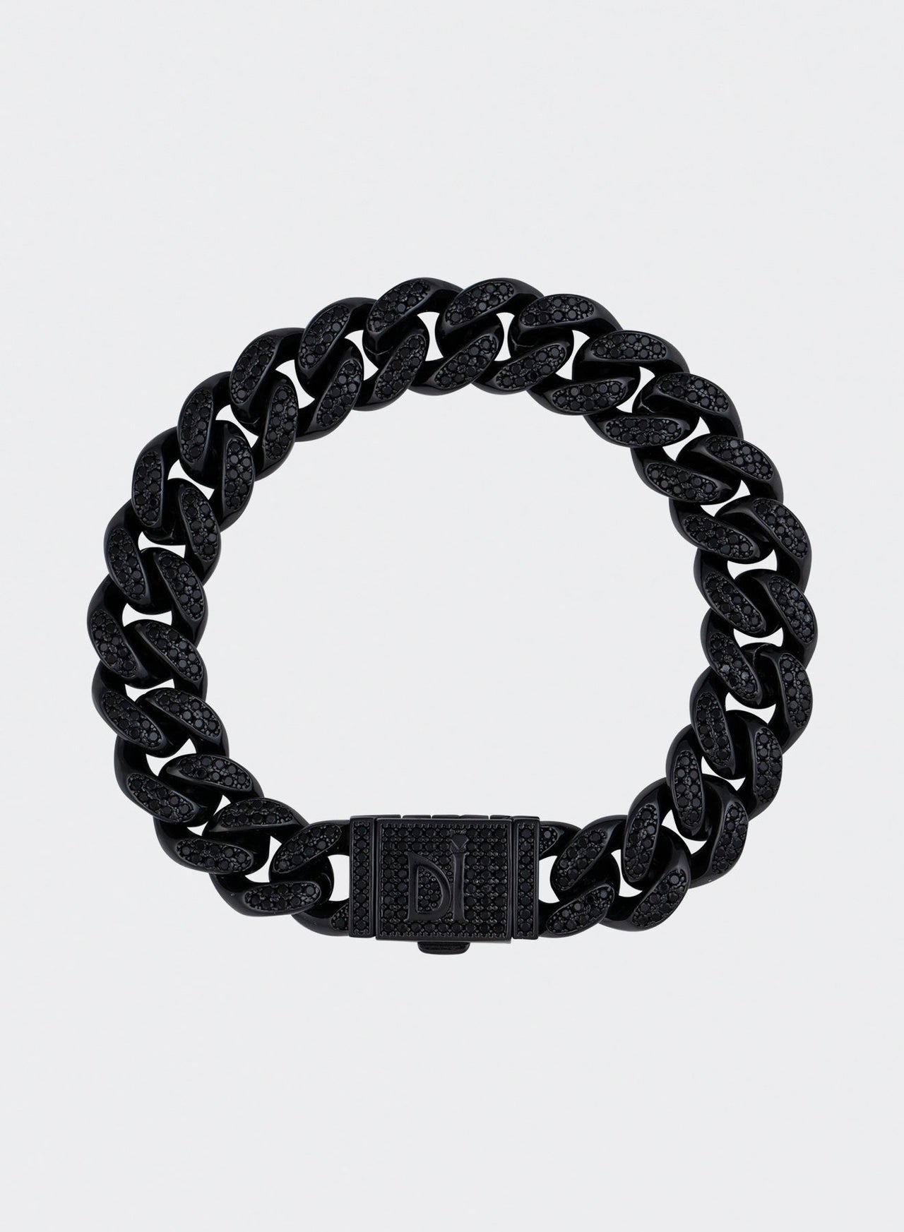 black bracelet with black stones 