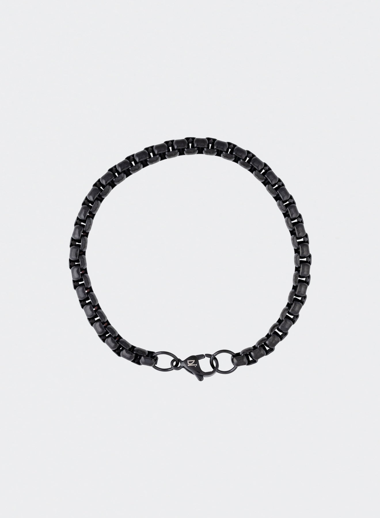 black PVD coated box chain bracelet