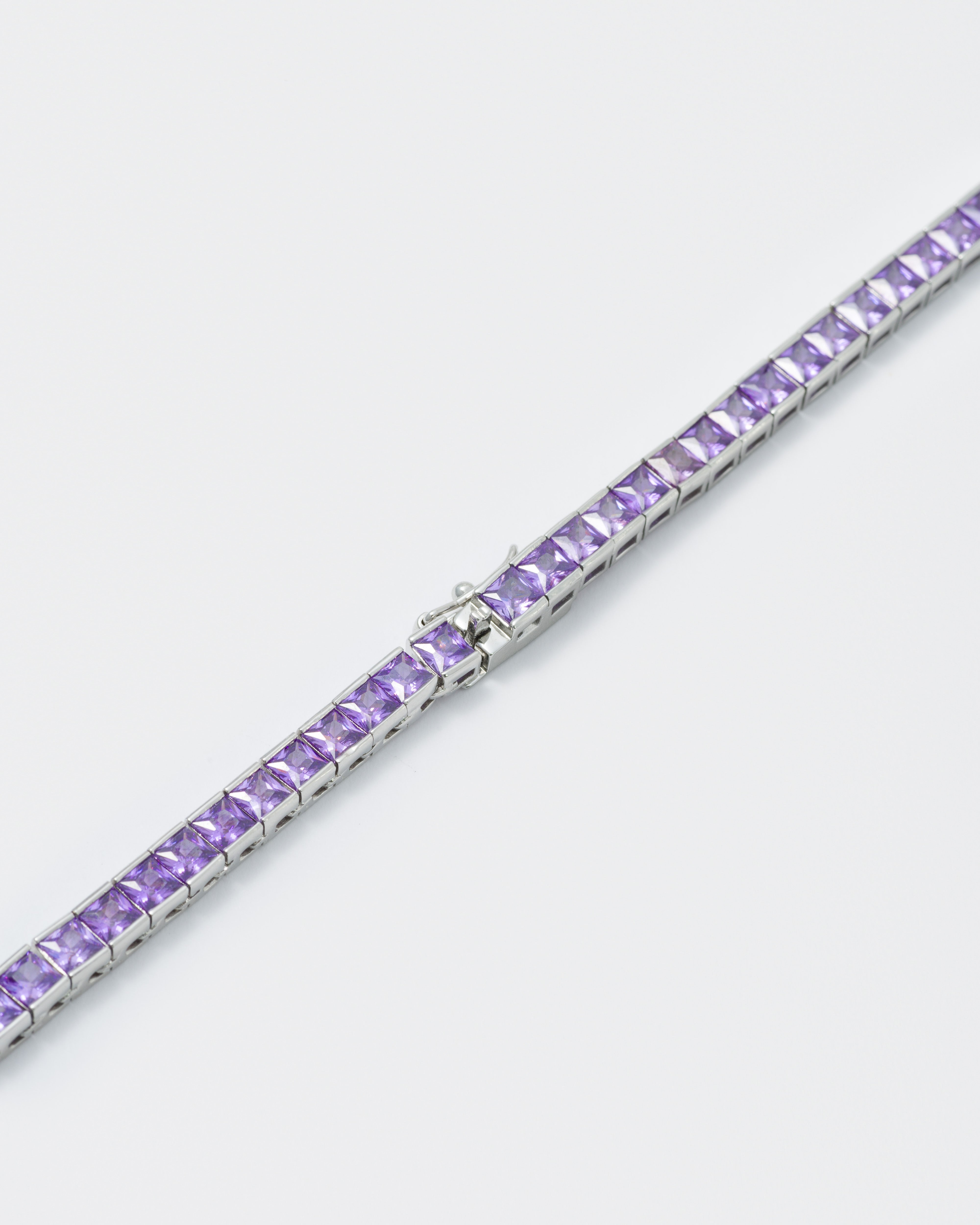 Amazon.com: AzureBella Jewelry Amethyst Tennis Bracelet with Square and  Oval Stones Sterling Silver: Clothing, Shoes & Jewelry