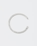 tennis bracelet with 18kt white gold coating and hand-set round brilliant-cut stones in diamond white