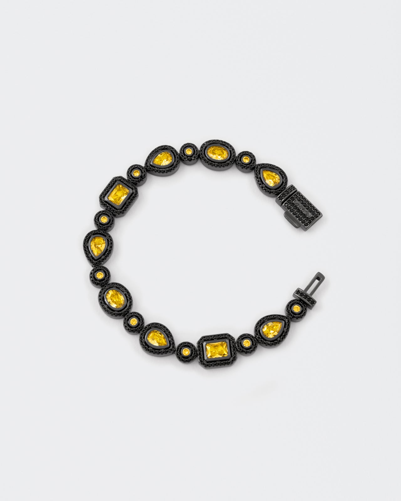 DARKAI Mixed Bezels Pave Black Bracelet Main Picture