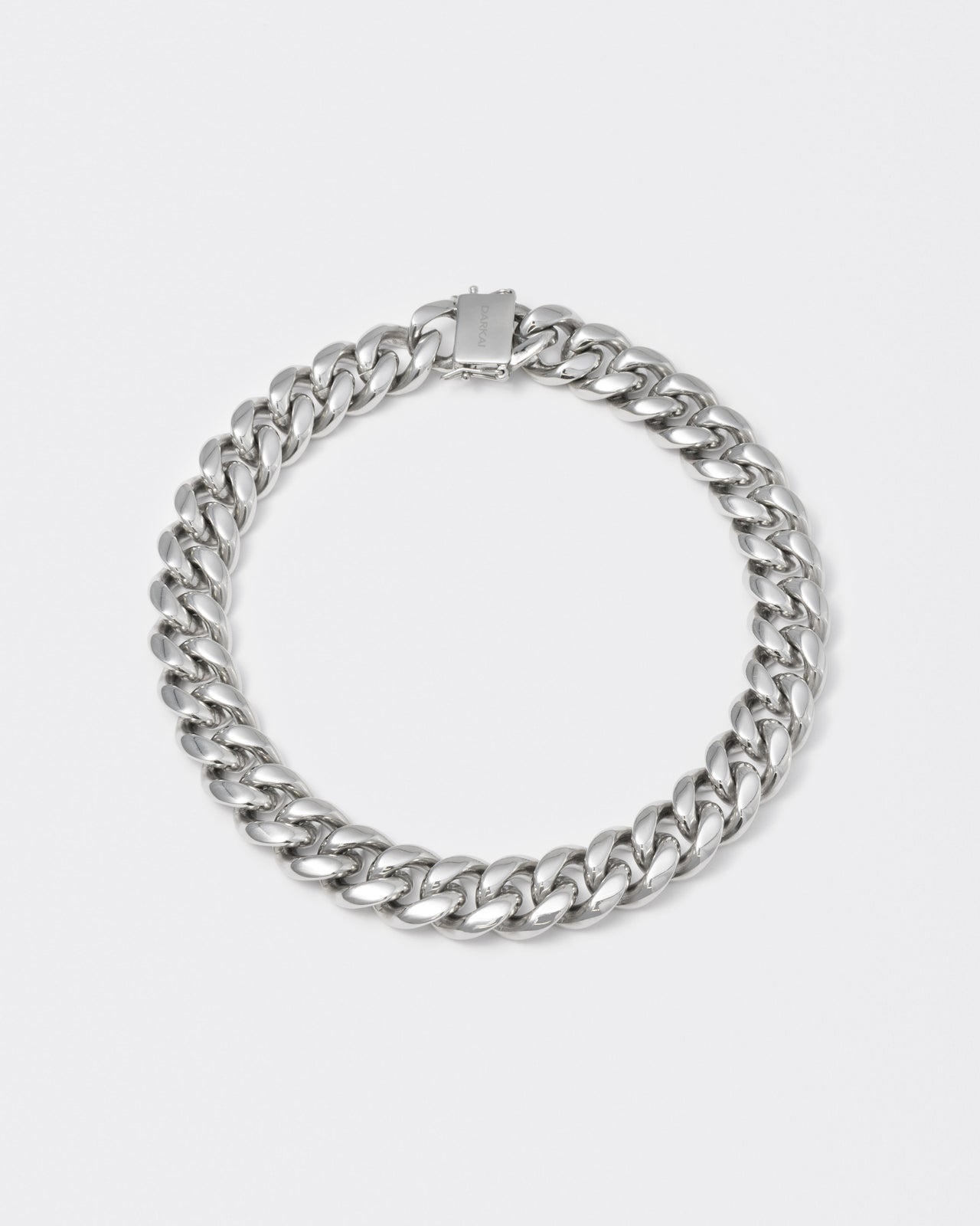 18k white gold coated oversize cuban chain choker