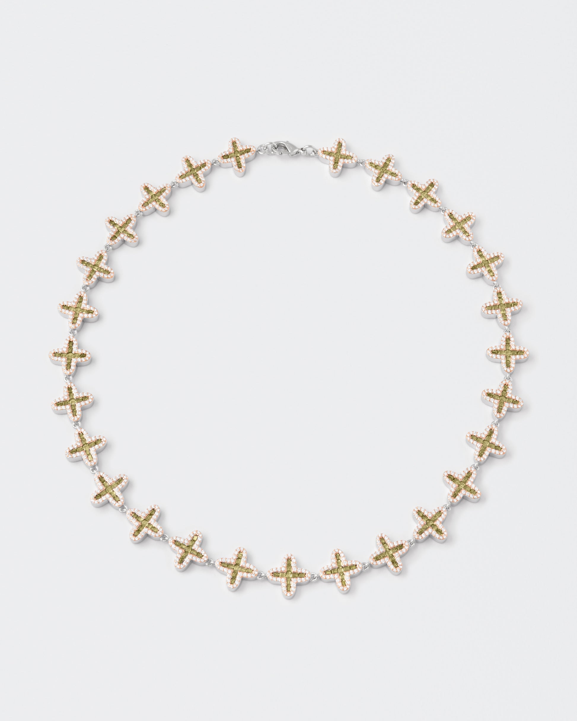DARKAI Clover Baguette Peridot Necklace Main Picture