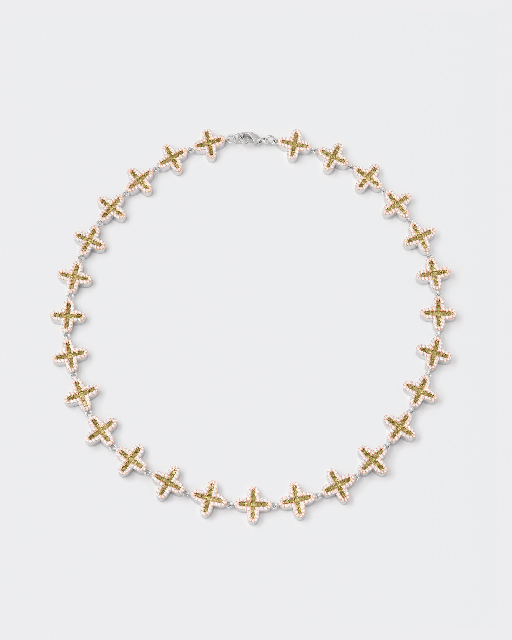 DARKAI Clover Baguette Peridot Necklace Main Picture