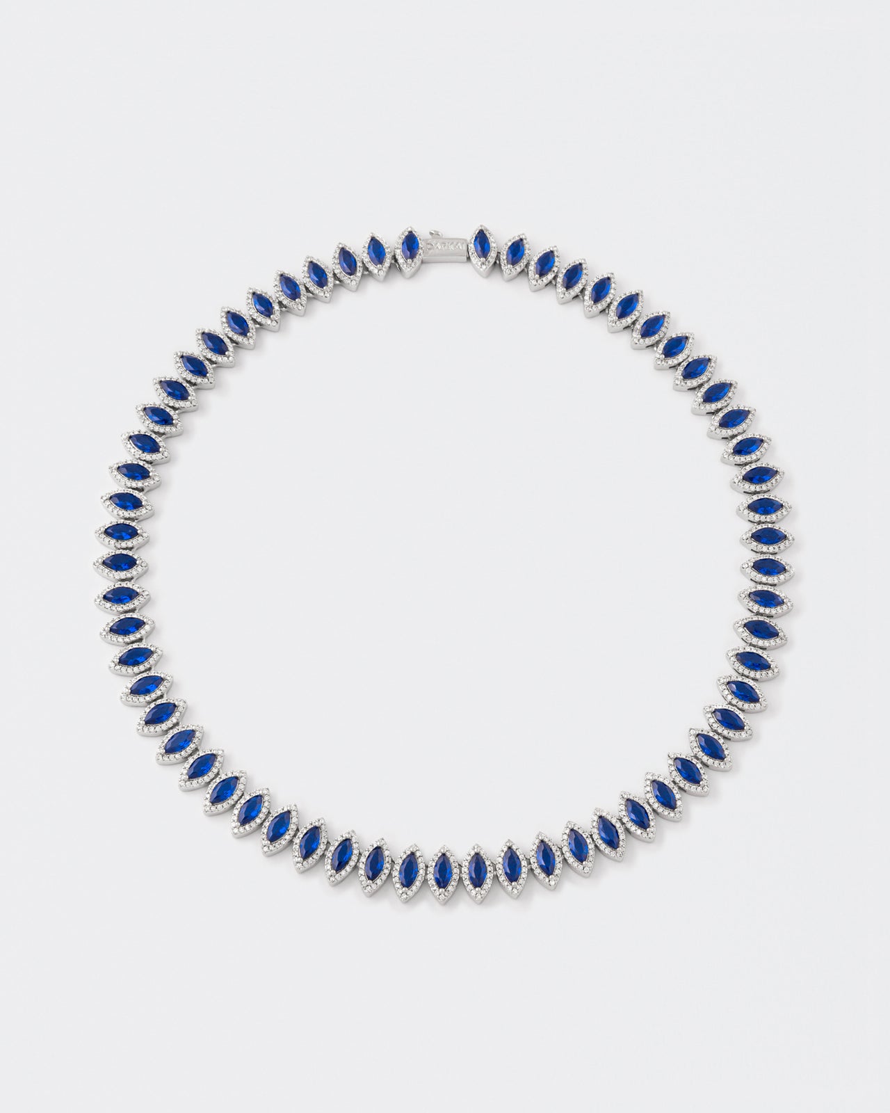 DARKAI Tennis Marquise Burma Blue Necklace Main Picture