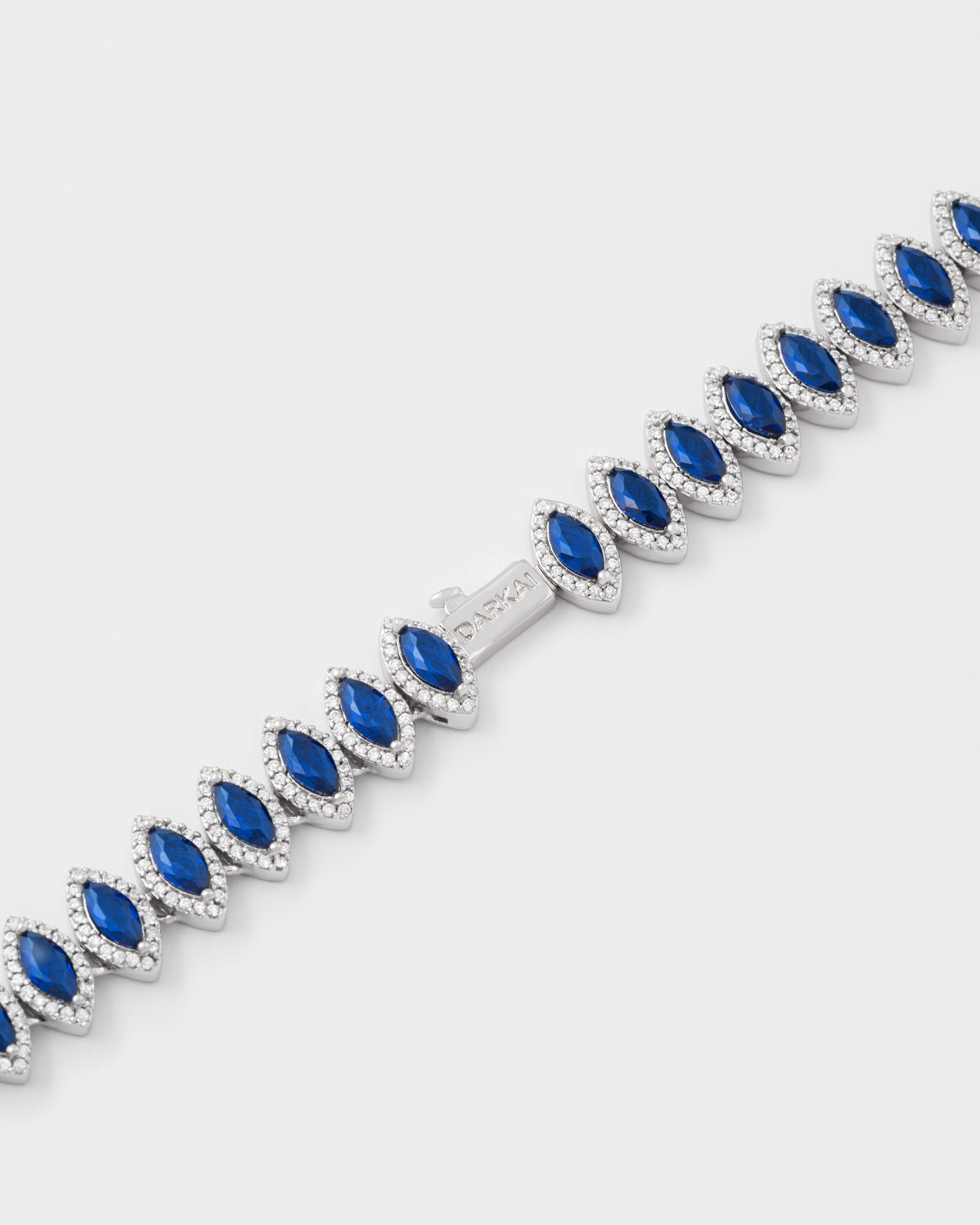 Shop DARKAI Necklaces online - Tennis Marquise Blue Necklace