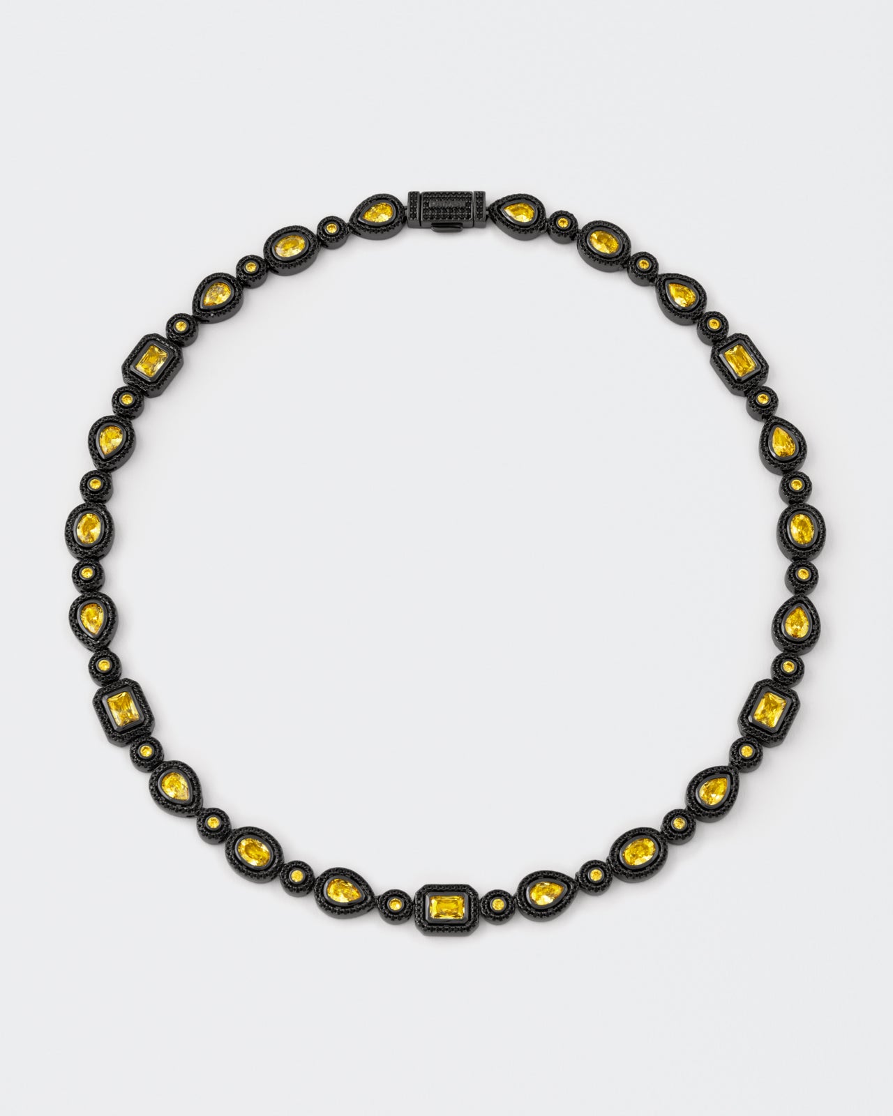 DARKAI Mixed Bezels Pave Black Necklace Main Picture