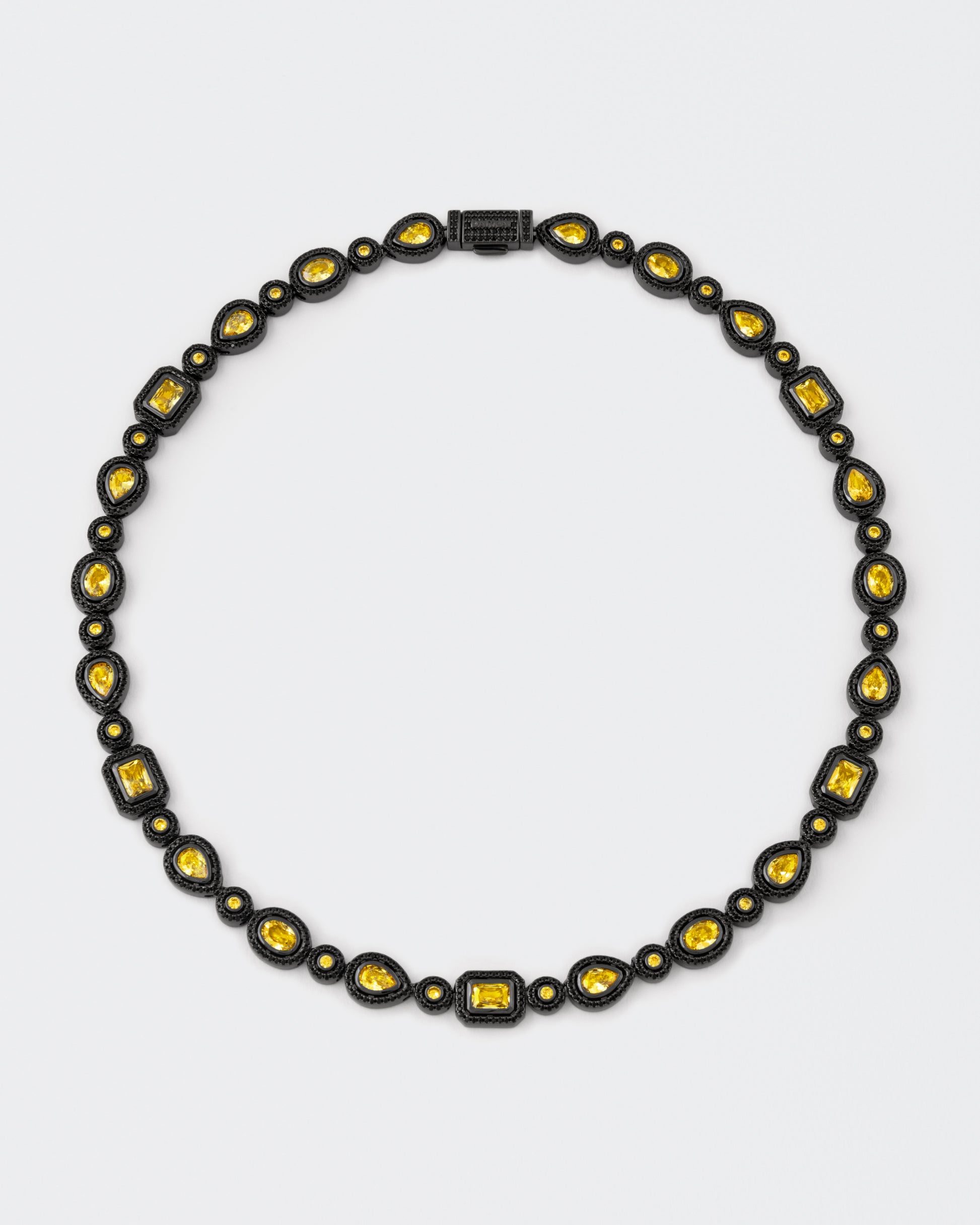 DARKAI Mixed Bezels Pave Black Necklace Main Picture