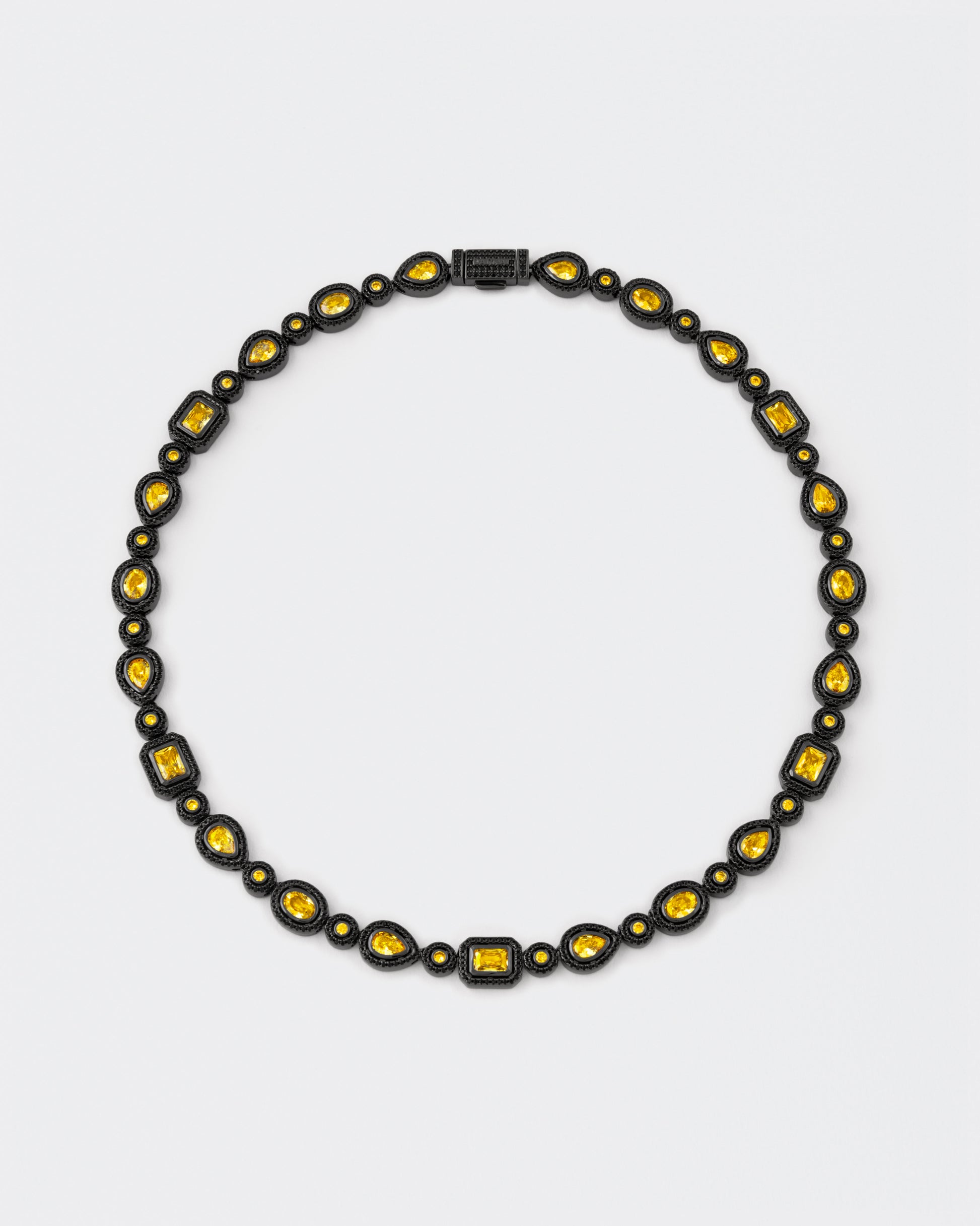 DARKAI Mixed Bezels Pavé Black Necklace Main Picture