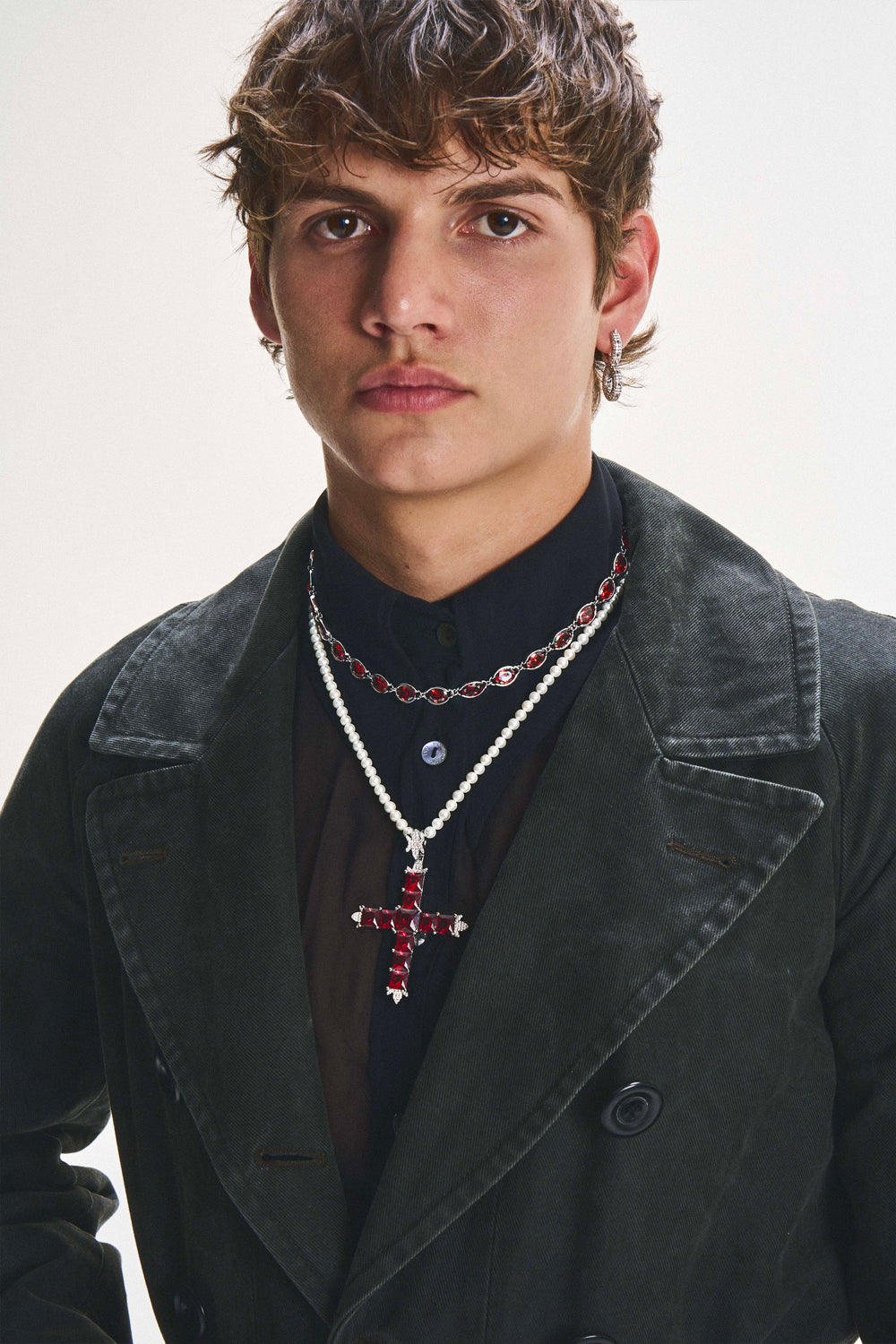 DARKAI Diana Pearls Necklace on Male Model
