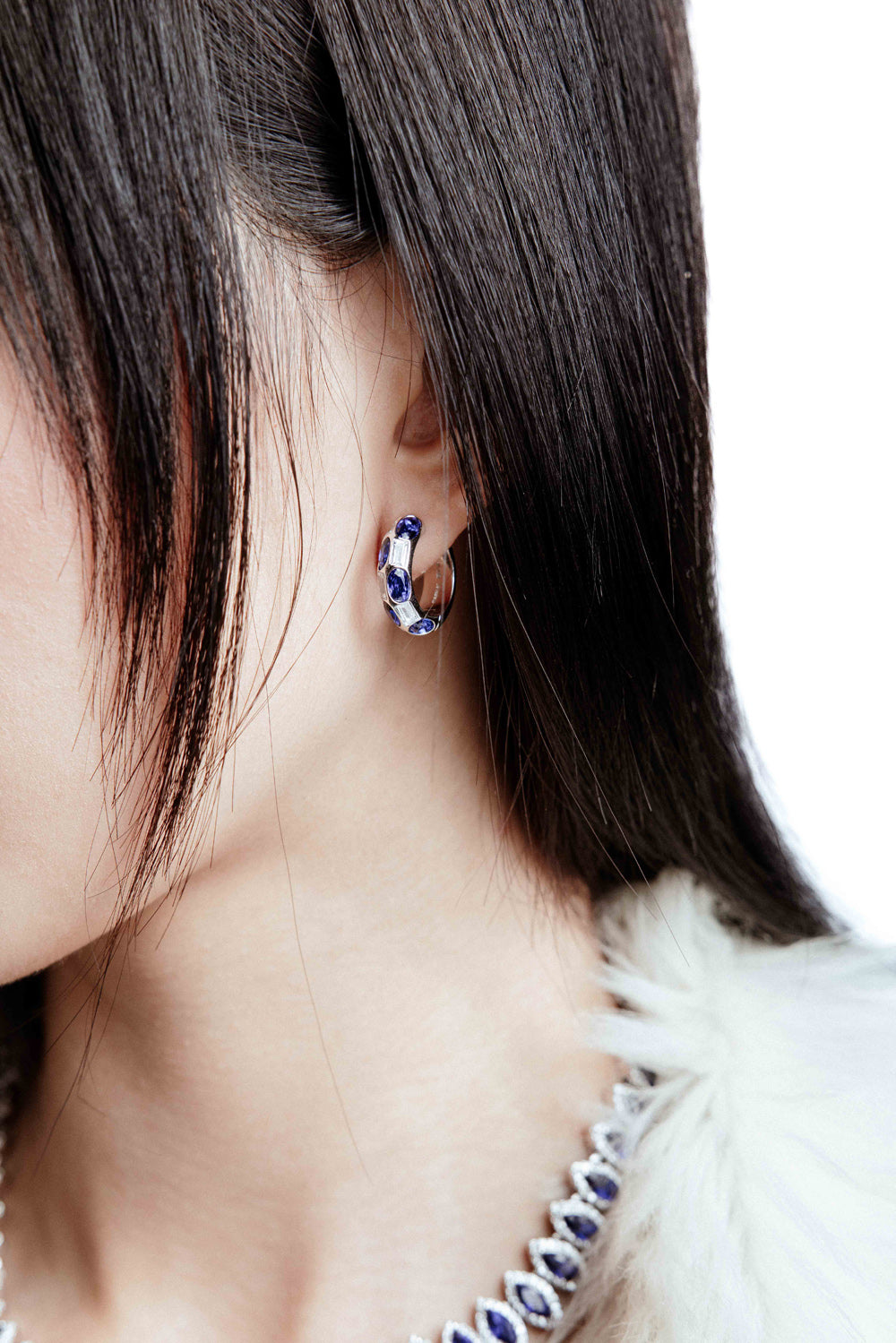 DARKAI Burma Stones Earrings on Female Model