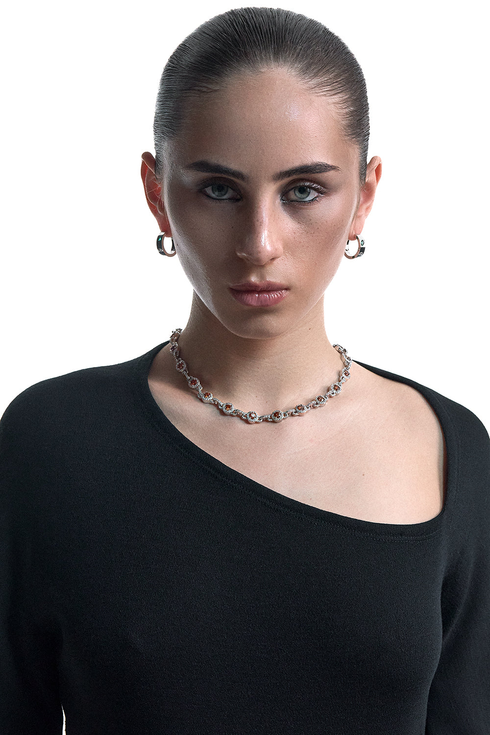 DARKAI Mariner Coffee Necklace on Female Model