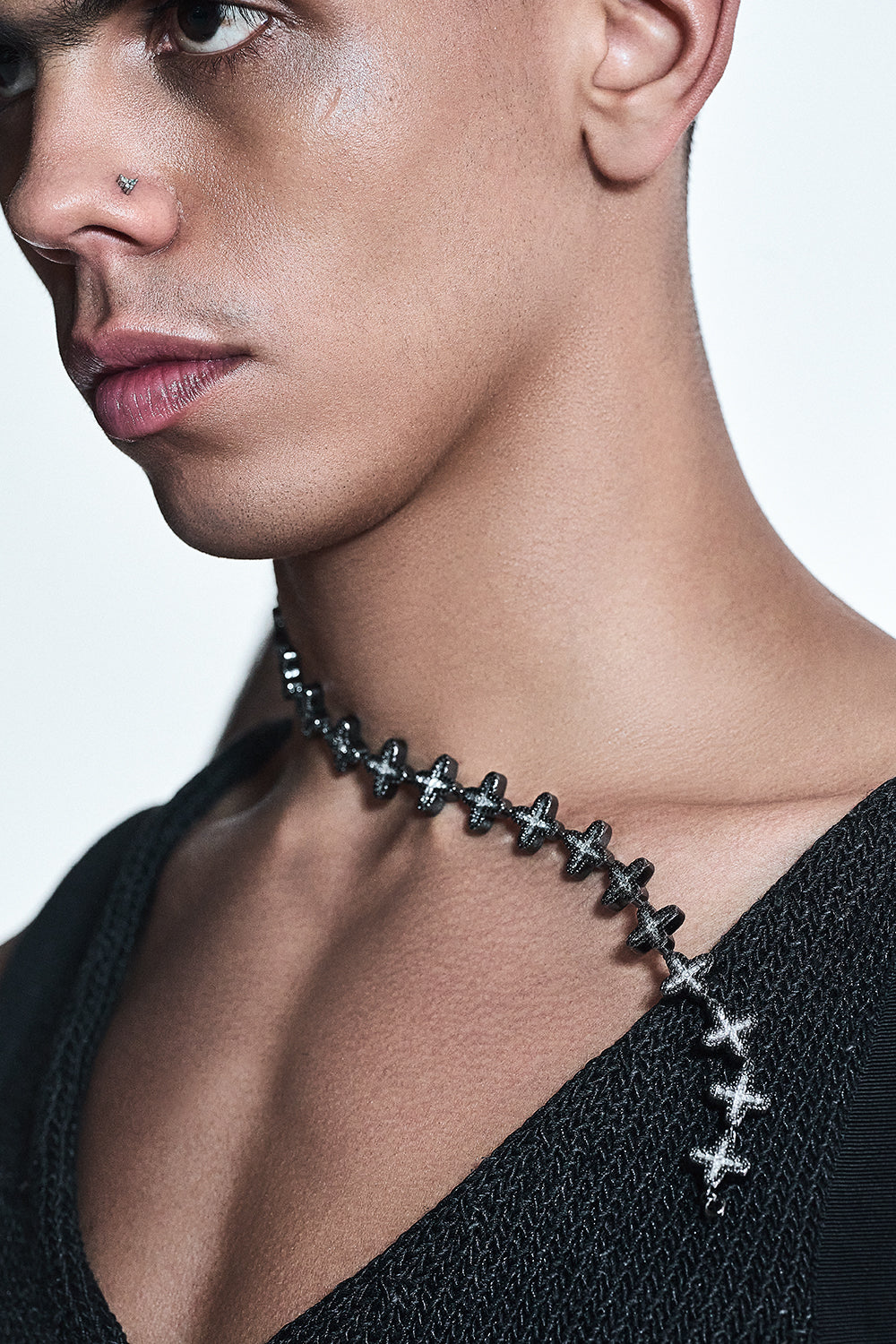Shop DARKAI Necklaces - Clover Baguette Black Necklace