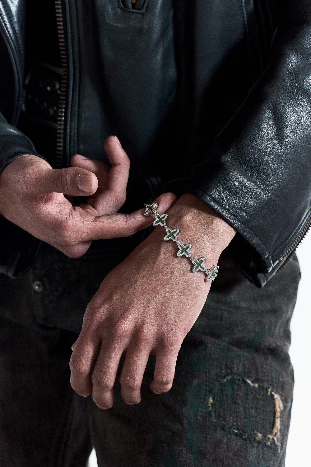 DARKAI Clover Olive Bracelet on Male Model