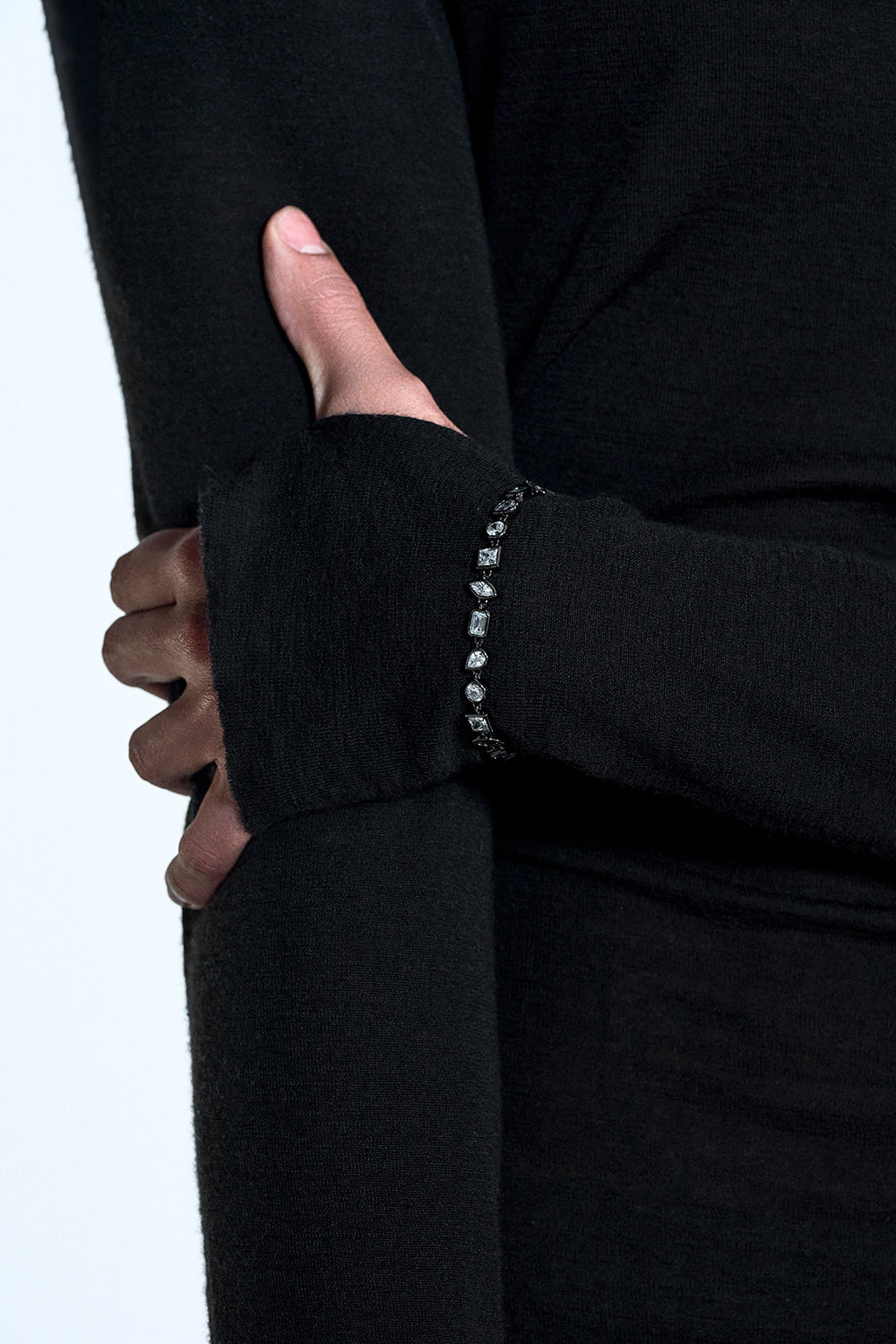 DARKAI Mixed Bezels Black Bracelet on Male Model