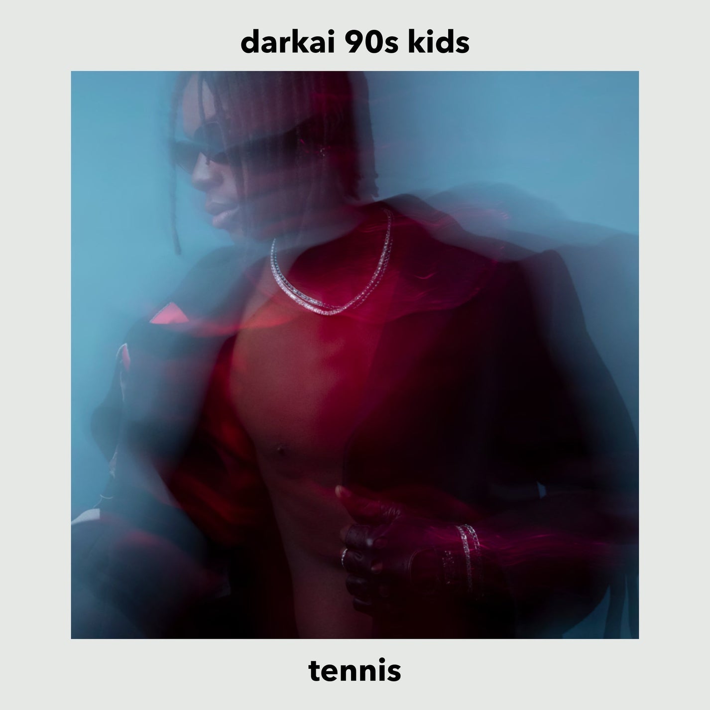 DARKAI 90s Kids Lookbook FW23 Man wearing tennis necklaces with urban style